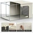 thumbnail image 3 of Sorbus Jumbo Storage Bin with Metal Frame, Stackable & Foldable with Window & Handles for Bedding, Linen, and Clothes, 3 of 4