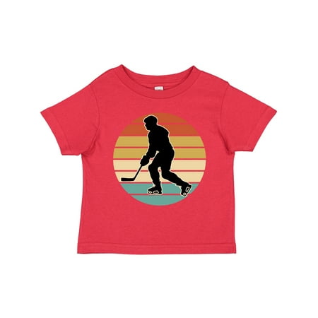 

Inktastic Hockey Player Retro Sunset Gift Toddler Boy or Toddler Girl T-Shirt