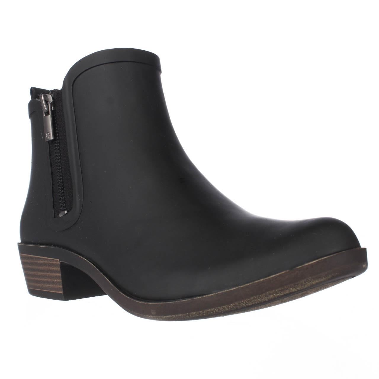 Womens Lucky Brand Baselrain Ankle Rain Boots - Black - Walmart.com