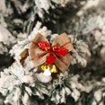 thumbnail image 2 of CUITING 15 Pieces Christmas Bow with Bells Mini Ribbon Bows Burlap Wreath Bows Wrapping Bows Hanging Xmas Wreath Bowknot Ornament for Christmas Tree Presents Decorations, 2 of 4