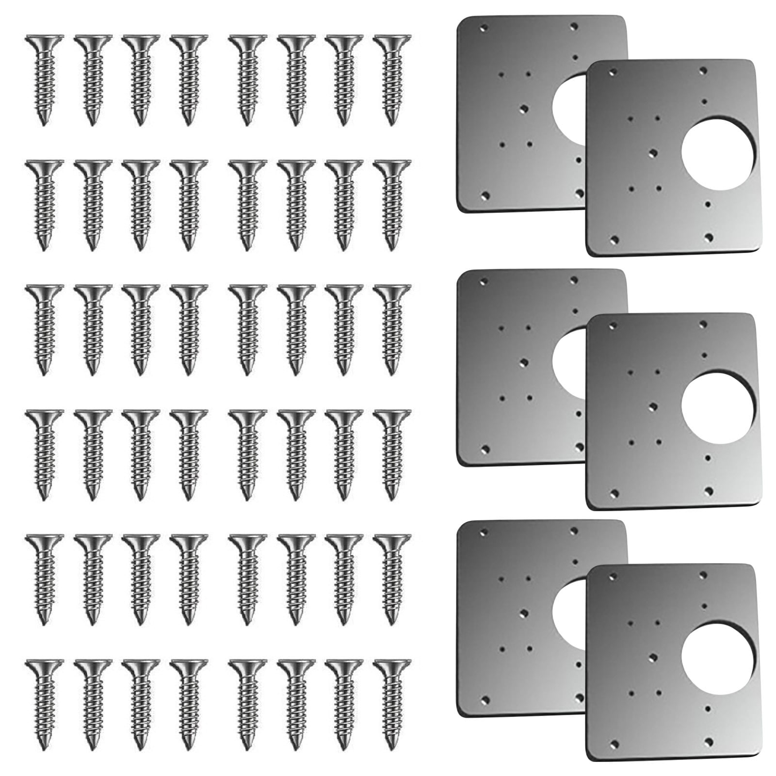 Hinge Repair Plate for Cabinet Furniture Drawer Window Stainless Steel Plate Repair Accessory Cabinet Hinge Repair Kit 2/4/6/Pcs,A,2PCS