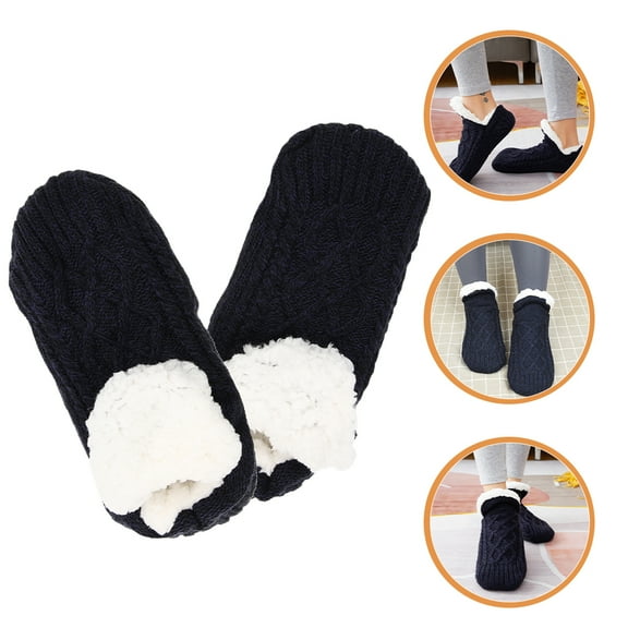 Milisten 1 Pair Slipper Socks for Women and Men Anti-slip Indoor Use
