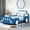 Blue, variant on Twin Size Bed With Yellow Wheels In Stunning Race Car Design - Enhancing Bedroom Beauty Captivating Style And Functional