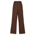 thumbnail image 6 of SBYOJLPB Womens High Waist Wide Leg Trousers Solid Color Straight Long Pants with Soft Fabric and Drawstring Elastic Waist for Casual Everyday Wear​, 6 of 8