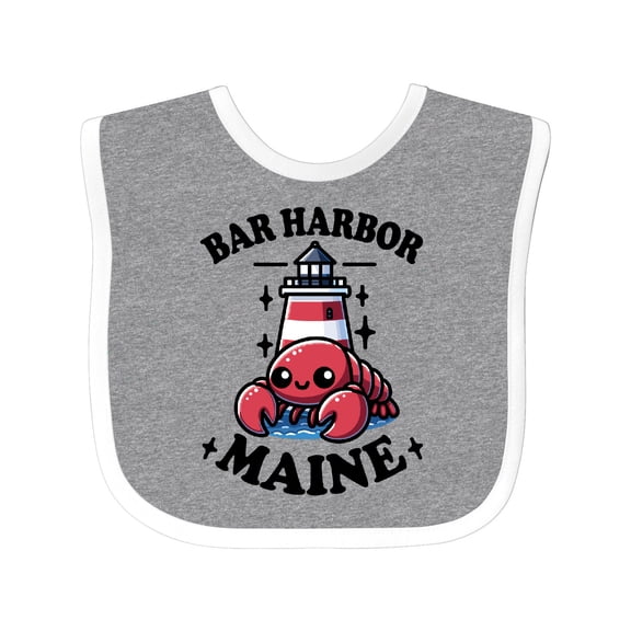 Inktastic Bar Harbor Maine Lobster Boys or Girls Baby Bib