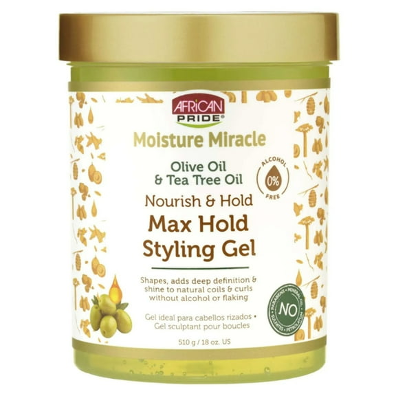 African Pride Moisture Miracle Maximum Hold Styling Gel – 18 oz