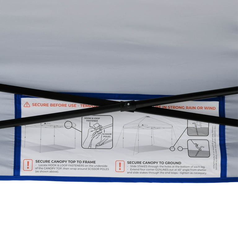 Ozark Trail 10' x 10' Straight Leg Canopy Top, Blue - Walmart.com