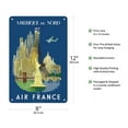 thumbnail image 2 of Amérique du Nord (North America) - France - New York City Landmarks - Vintage Airline Travel Poster by Luc-Marie Bayle c.1948 - 8 x 12 inch Vintage Metal Tin Sign, 2 of 4