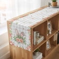 thumbnail image 6 of Table Runners 90 Inches Long Dress Scarves, Pink Floral Easter Farmhouse Coffee/Dining/Kitchen Table Runner for Living Room, Spring Flowers Grey Plaid Pastoral 13x90 Inch, 6 of 9