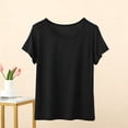 thumbnail image 4 of FNFYFH Womens Modal Soft Crewneck Short Sleeve T Shirts Summer Casual Basic Tops Tees, 4 of 6