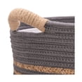 thumbnail image 7 of Seville Classics Natural Water Hyacinth and Rope Round Hamper with Liner, Gray, 7 of 7