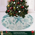 thumbnail image 6 of FMSHPON Vintage Starfish Ships Anchors Xmas Christmas Tree Skirt Stand Mat for Holiday Party Decoration Indoor Outdoor 36 inches, 6 of 6