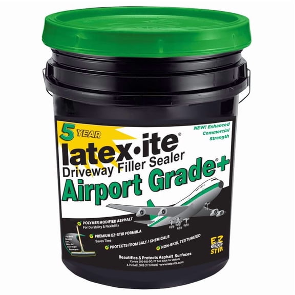 Latex-ite Airport Grade  Flat Black Asphalt Driveway Sealer 4.75 gal