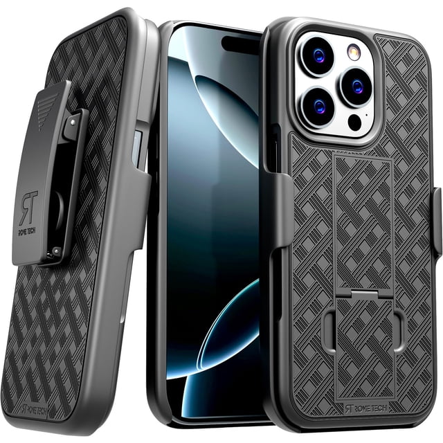 Funda de teléfono Rome Tech para Apple iPhone 16 Pro con funda negra