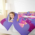 thumbnail image 4 of Manfei Kawaii Unicorn 3-Piece Full Size Comforter Sets,Personalized Initial Bedding Comforter Set,Gradient Rainbow Lightweight Bedding Sets,Super Cozy Animal Room Decorative,Reversible, 4 of 8