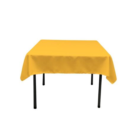 

TCpop52x52-YellowDrkP47 Polyester Poplin Square Tablecloth Dark Yellow - 52 x 52 in.