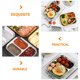 thumbnail image 2 of Compartimento de acero inoxidable Plato de comida Dos cuadrículas Dinero de comida Siring Bandeja, 2 of 5