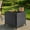 Black, variant on Qiushi Outdoor Wicker Side Table for Poolside Balcony, Rattan Coffee Table with Storage, 27 Gallon Patio Deck Small Storage Box for Cushion Towel Books, Black Square Side Table with lid