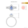 thumbnail image 4 of ANGARA Natural Split Shank Pear Tanzanite and Diamond Double Halo Ring in 14K White Gold for Women (Size-6x4mm) | December Birthstone, Anniversary, Jewelry Gift for Women | Natural Tanzanite Ring, 4 of 8