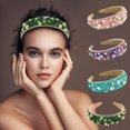 thumbnail image 1 of Fiudx Diadema de Moda, Diseño de Diamantes de Imitación Brillantes, Accesorio Encantador de Color Caramelo, Estilo de Ala Ancha para Un Look Dramático, Perfecta para Fiestas, Bodas, Festivales, Decla, 1 of 3