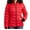 Red, variant on Nautica Womens Faux Fur Trim Hooded Midweight Puffer Jacket Size: XS, Color: Red