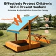 thumbnail image 7 of FUNTOK Wooden Sandbox for Kids, 76'' x 45'' x 45'' Sand Box with Storage Boxes & Picnic Table Foldable, Canopy Sandbox w/ Cover Outdoor, Ideal for Children Aged 2-6 for Lawn Garden Backyard Beach, 7 of 7