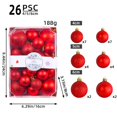 thumbnail image 2 of 26 Pcs Christmas Ornaments Shatterproof Balls 1.57/1.97/2.36 Inch Mini Christmas Tree Decorations with Hanging Loop for Xmas Holiday Party Wedding Wreath Home Indoor Outdoor Decor, 2 of 8