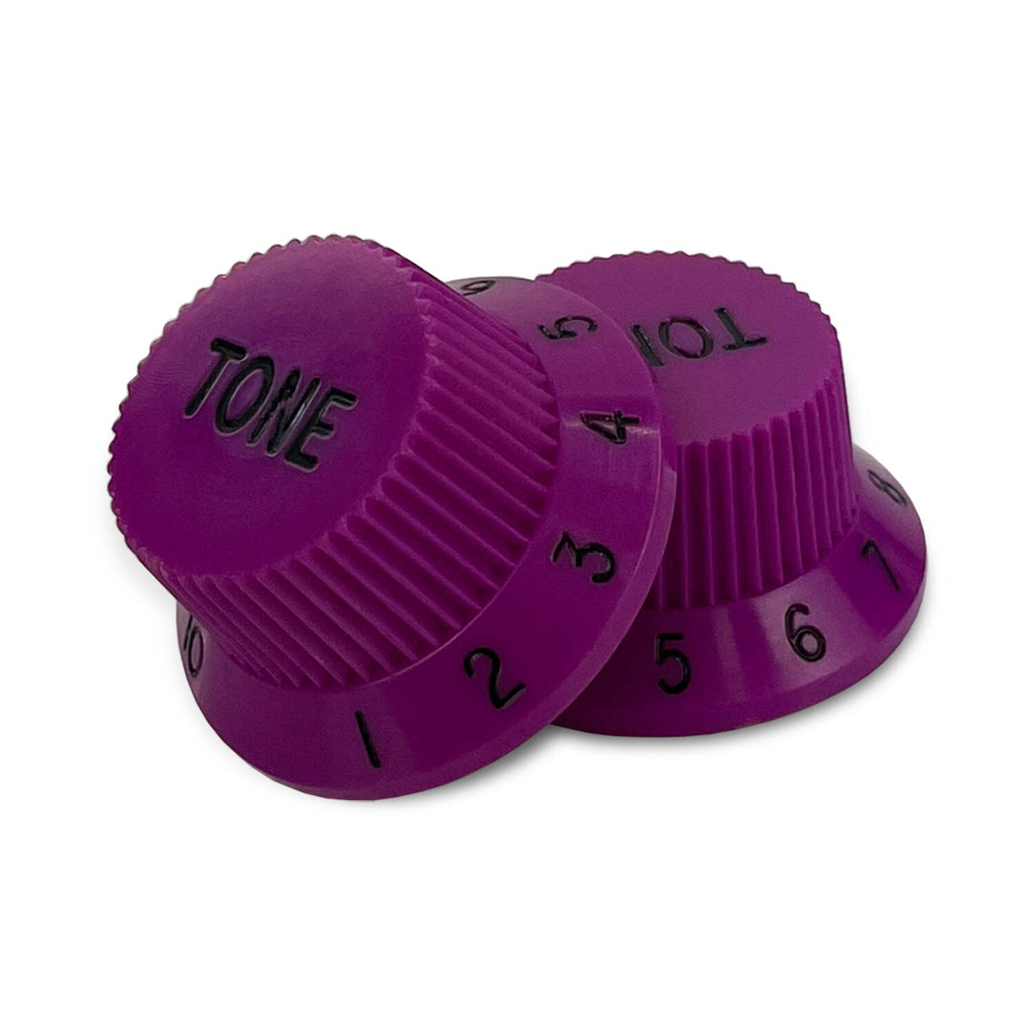 Allparts PK-0153 Set of 2 Plastic Tone Knobs for Stratocaster, Purple