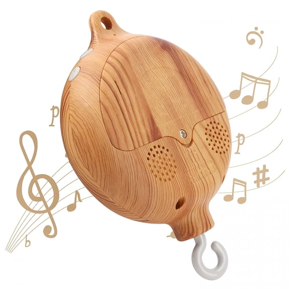 BESTSKY Baby Mobile Rotary Music Box Imitation Wood with Rotating Hook Crib Mobile Motor