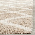 thumbnail image 6 of SAFAVIEH Dallas Jerrie Geometric Shag Runner Rug, Beige/Ivory, 2'3" x 8', 6 of 8