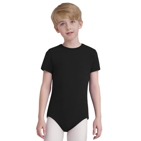 vastwit Adaptive Clothing for Kids Boys with Special Needs One Piece Anti-Strip Jumpsuit Short Sleeve Romper Black 12
