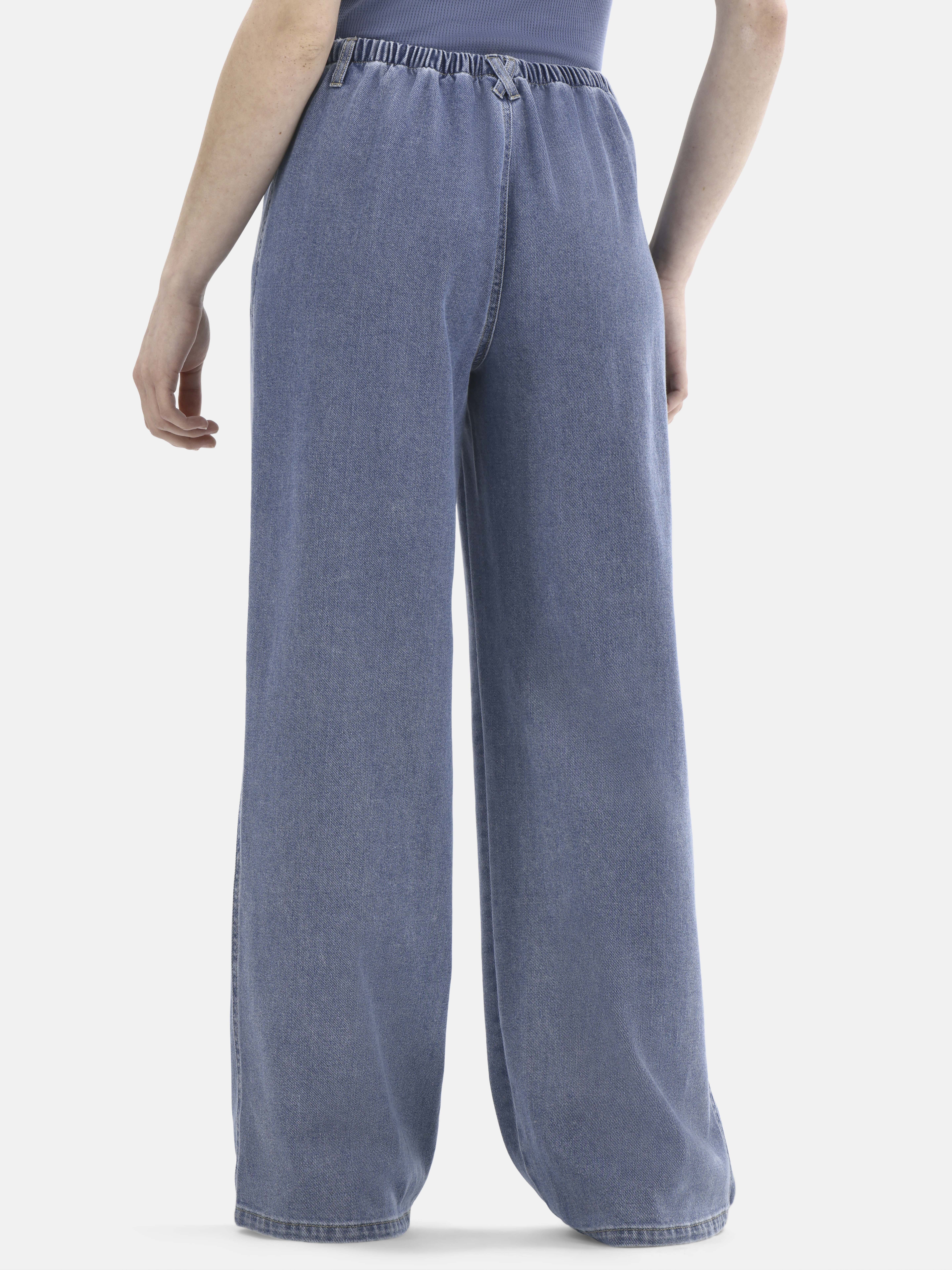 No Boundaries Mini Waistband Wide Leg Pants, 31'' Inseam, Women's