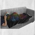 thumbnail image 6 of Psychedelic Soft Flannel Fleece Throw Blanket, Colorful Mandala Pattern Cosmos Universe Graphic Print, Cozy Plush for Indoor and Outdoor Use, 50" x 60", Multicolor, by Ambesonne, 6 of 6