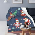 thumbnail image 4 of LNWH Red Santa Gift Art Pattern Throw Blanket, Flannel Sofa Blankets for All Seasons, 40"x30", 4 of 8