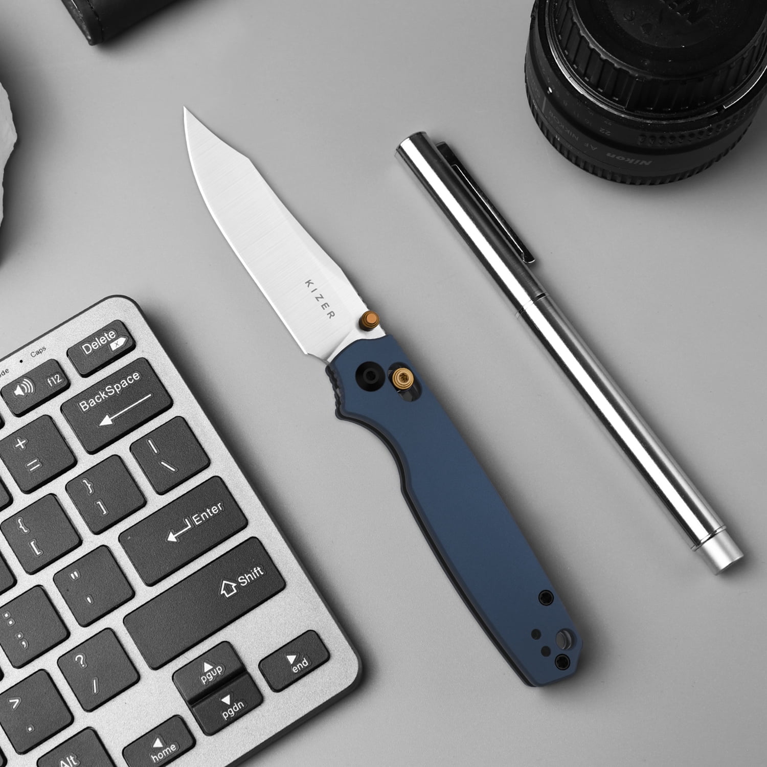 Kizer Pokiman CC EDC Folding Pocket Knife AEB-L Blade Aluminum Handle V3789A4
