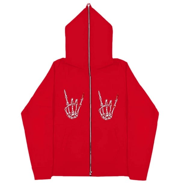 WILLBEST Sudaderas En Pareja Sudadera con Capucha con Cremallera para Hombre y Mujer, Otoño e Invierno, Estilo Dark Wind Hop Chica