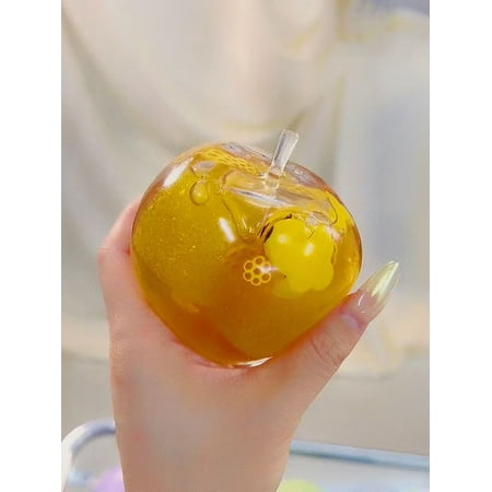 Big Apple Stress Ball Apple Fidget Toy Non-Bounce Squeeze Ball ASMR Sensory Toy Anti-Stress Toys for Kids and Adults Hand Exercise
