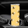 thumbnail image 6 of Skinny Tumbler Gift for Men Women, Cute Bee Tumbler Cup with Straw Lid 20 OZ, Stainless Steel Insulated Vacuum Slim Travel Coffee Mug, 6 of 6