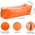 thumbnail image 5 of Inflatable Lounger, Air Sofa Hammock, Waterproof Anti Air Leaking Design Camping Chair for Traveling Beach Picnics & Music Festivals Camping(Red), 5 of 8
