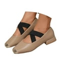 thumbnail image 2 of Mary Jane Shoes Women,Low Heel Straps Casual All Seasons Mary Jane Shoes for Daily Wear Work,Brown Mary Janes for Women,Khaki,10.5, 2 of 8