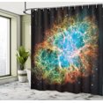 thumbnail image 5 of Ambesonne Nebula Shower Curtain, Supernova Stars Cosmos, 69"Wx84"L, Black Teal Orange, 5 of 5