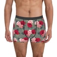 thumbnail image 7 of Disketp Rose Flowers Men's Boxer Briefs,Soft and Breathable Cotton Underwear with ComfortFlex Waistband, 7 of 7