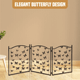 thumbnail image 6 of Bundaloo Freestanding Metal Folding Pet Gate, Medium, Foldable and Versatile, 24" Tall Expands Up to 45" - Black Bronze Rustic Butterfly Design, 6 of 8