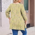 thumbnail image 4 of Oplxuo Plus Size Tops for Women 3/4 Sleeve Shirts Tunic Tops to Wear with Leggings Loose Fit Summer Fall Clothes, 4 of 4