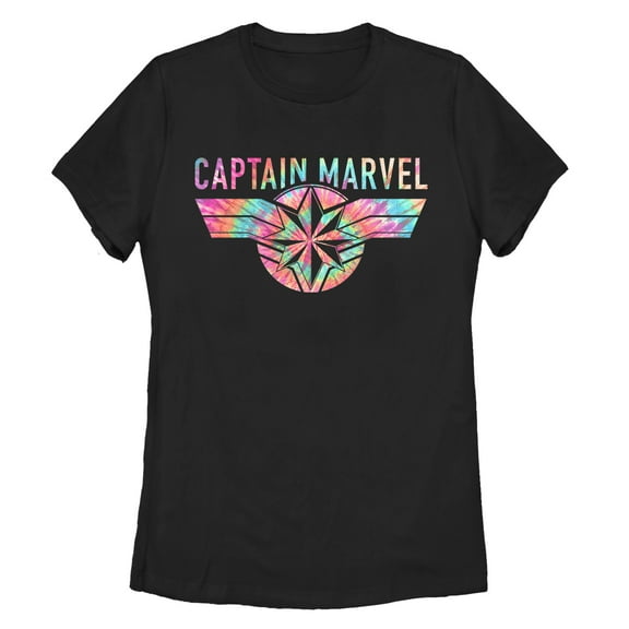 Women's Marvel Tie-Dye Captain Logo T-Shirt