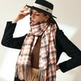 thumbnail image 3 of Ladies autumn winter scarf classic flow Sugezi scarf warm checkered scarf, 3 of 5