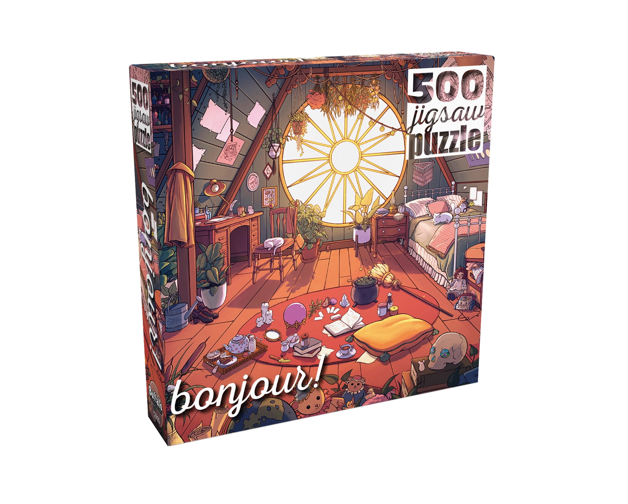 Buffalo Games Bonjour Messy Room 500-Piece Interlocking Jigsaw Puzzle for Adults Ages 14-99 Years