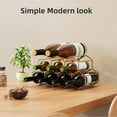 thumbnail image 2 of Small Gold Wine Rack 9 Bottle Holder Countertop - No Need Assembly Mod Metal Wire Wine Storage for Counter Top Table Top Coffee Bar Kitchen, 2 of 6