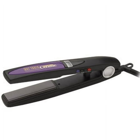 Hot Tools Tourmaline Nano Ceramic Solid Titanium Flat Iron with Heat-Resistant Pouch Included