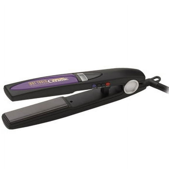 Hot Tools Tourmaline Nano Ceramic Solid Titanium Flat Iron with Heat-Resistant Pouch Included